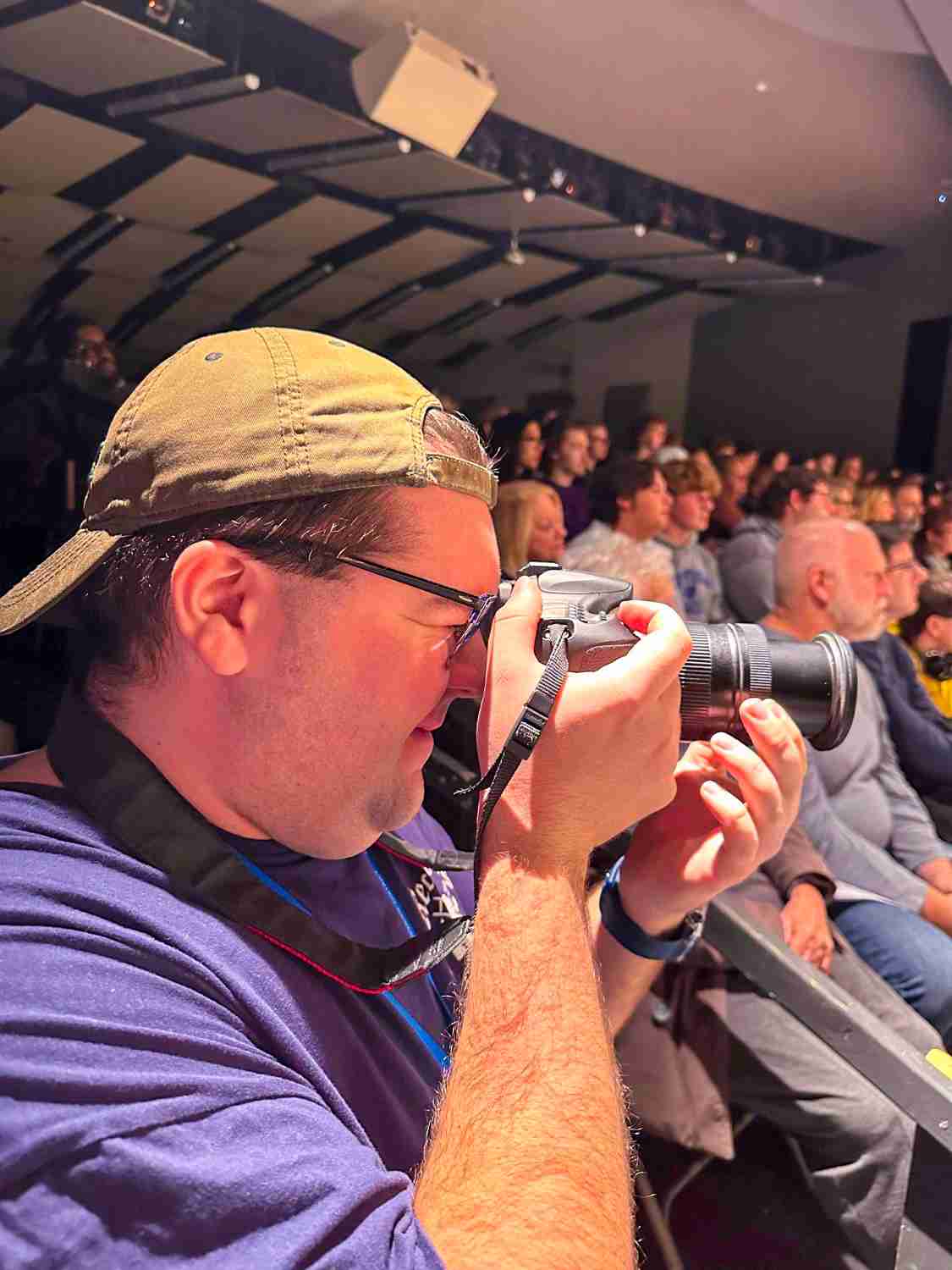 Chip Frederickson photographing an event